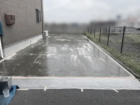 駐車場塗装 プライマー塗布後